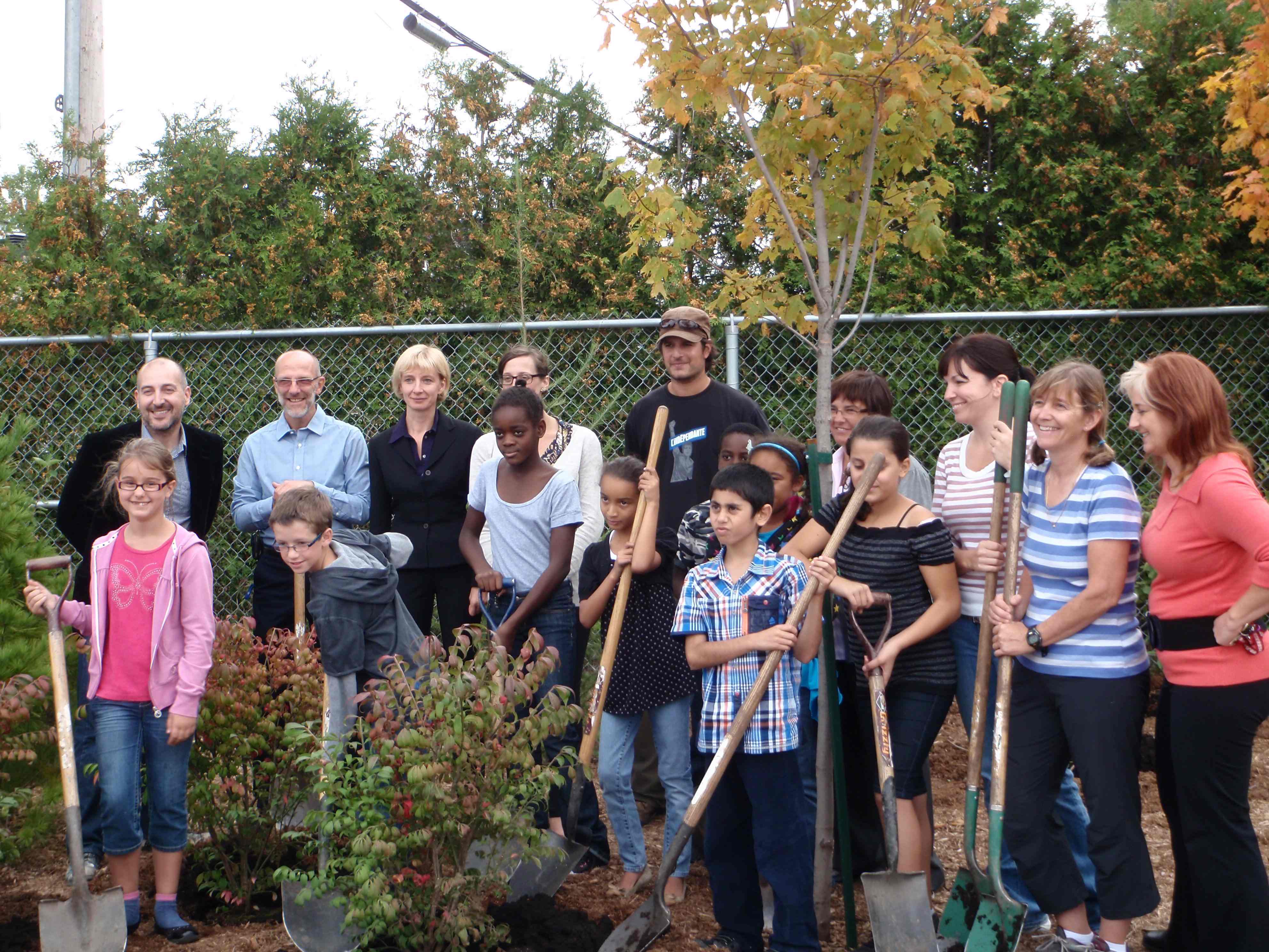 Inauguration du projet de verdissement de la cour de l'école Pépin - 22 septembre 2011